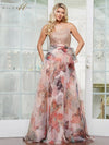 Formal Dresses Long Printed Formal Dress  Mauve