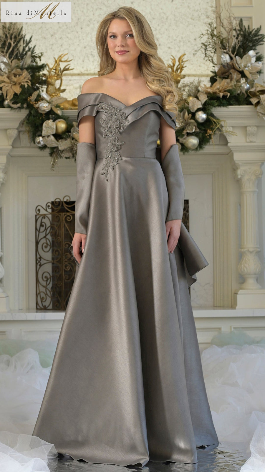 Formal Dresses Formal Long A Line Evening Dress Gunmetal