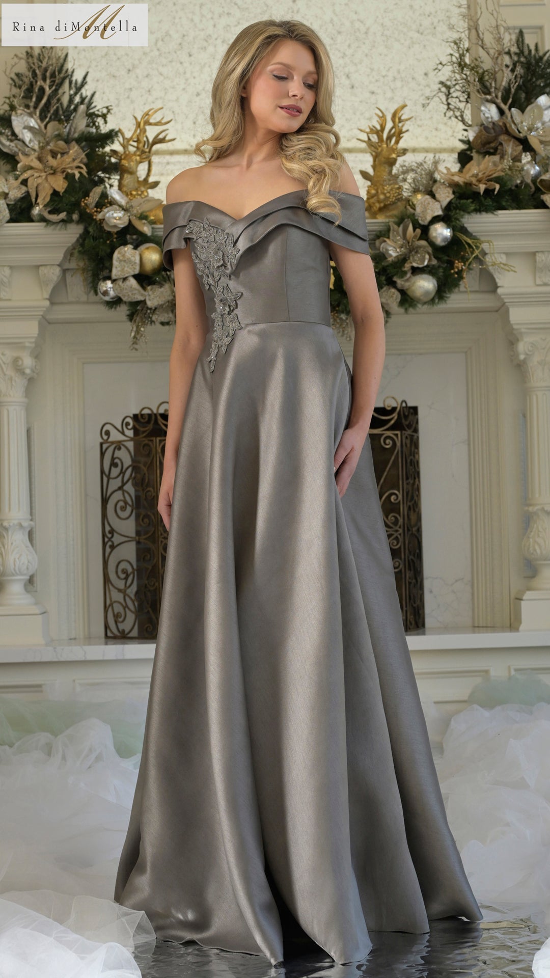 Formal Dresses Formal Long A Line Evening Dress Gunmetal