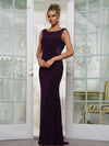 Formal Dresses Fitted Long Formal Evening Dress Aubergine