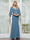 Mother of the Bride Dresses Formal Long Fitted Dress Sage Blue