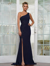 Formal Dresses Long Floral Fitted Formal Dress Navy