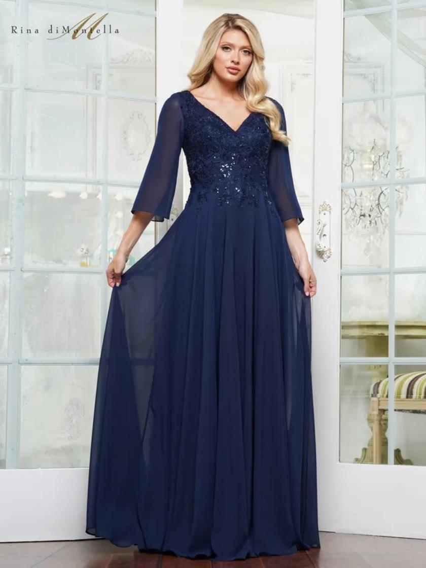 Plus Size Dresses Long Beaded Formal Plus Size Dress Navy