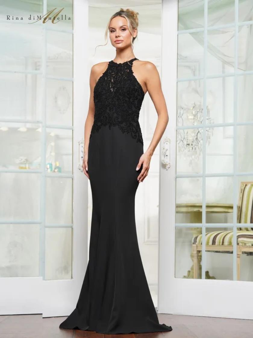 Formal Dresses Formal Fitted Long Evening Dress   Black
