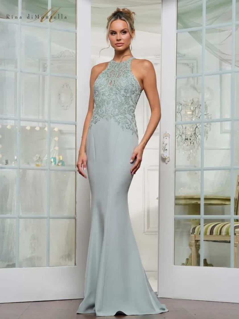 Formal Dresses Formal Fitted Long Evening Dress   Sage