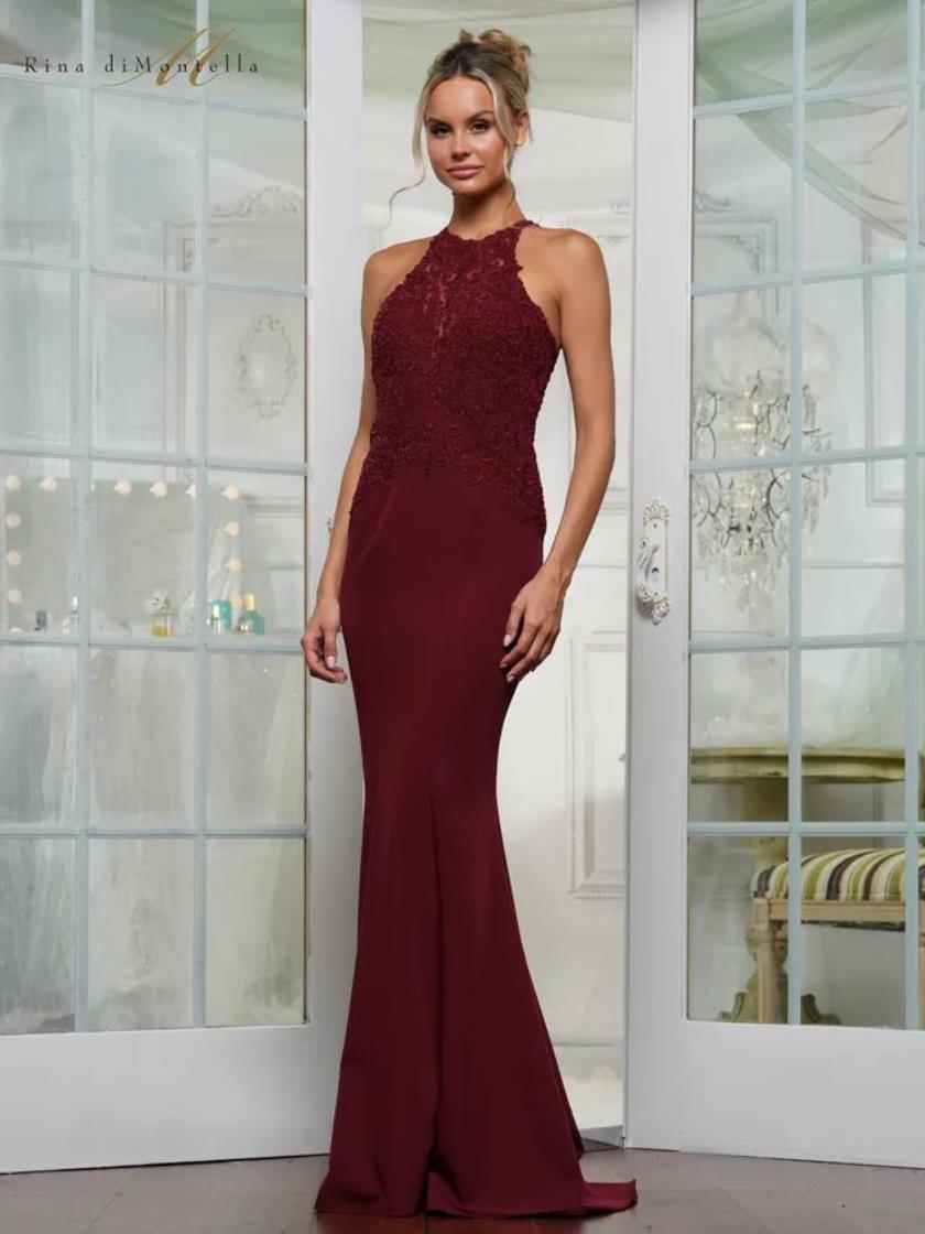 Formal Dresses Formal Fitted Long Evening Dress   Wine