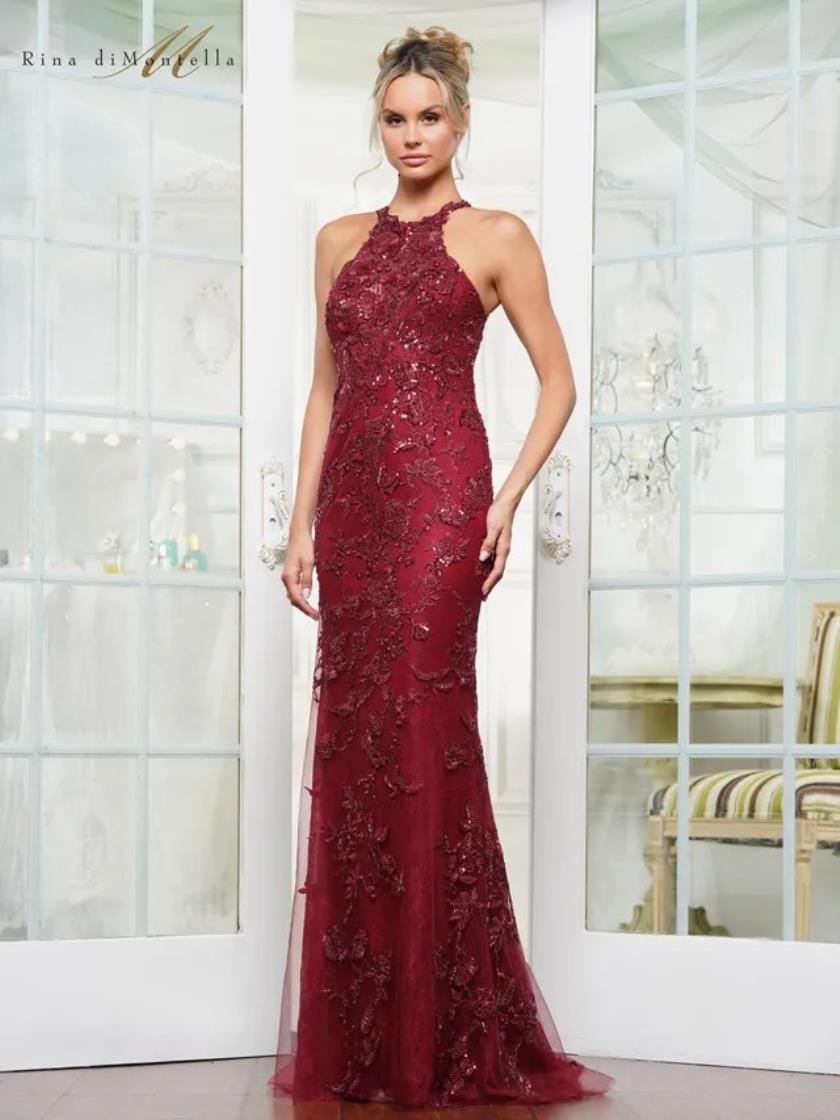 Formal Dresses Fitted Evening Long Formal Dress Wine