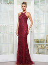 Formal Dresses Fitted Evening Long Formal Dress Wine