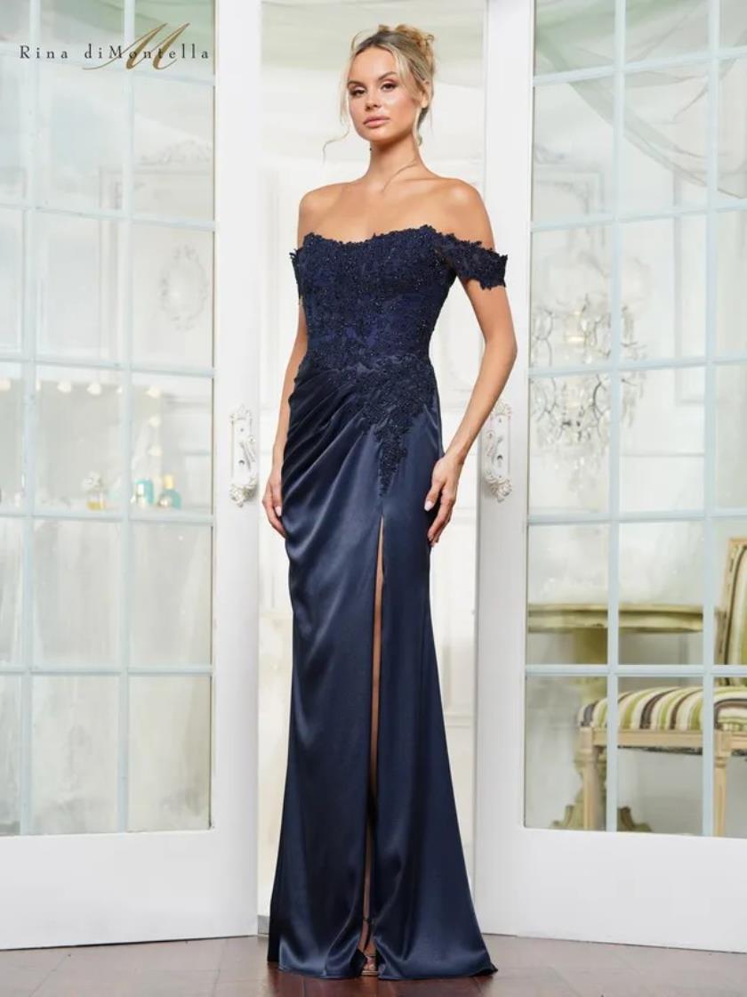 Formal Dresses Long Fitted Evening Formal Dress Navy