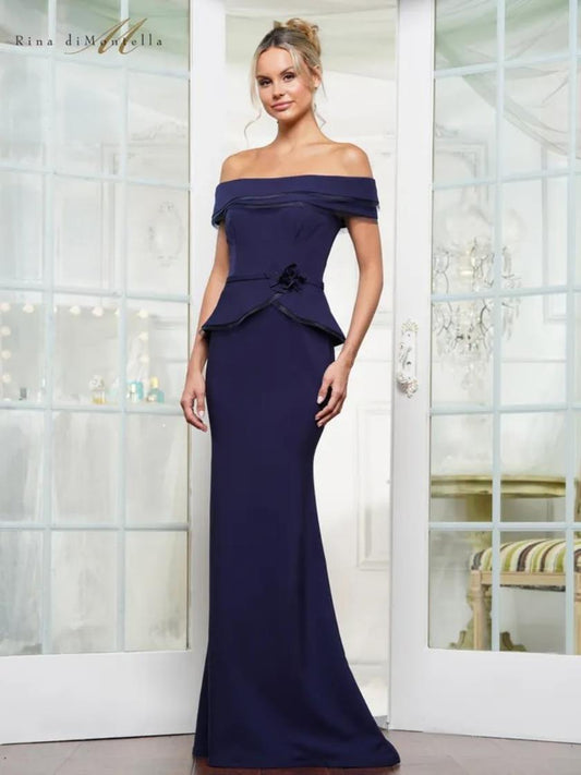 Formal Dresses Fitted Long Formal Dress Navy