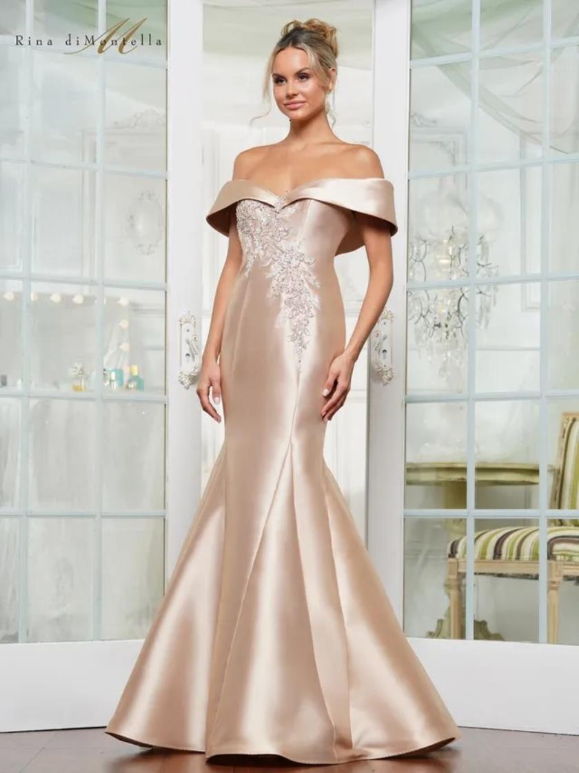 Formal Dresses Long Fitted Formal Dress Gold