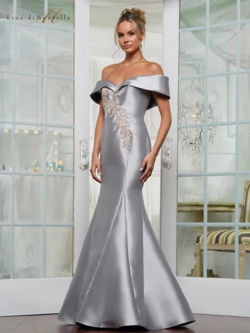 Formal Dresses Long Fitted Formal Dress Platinum
