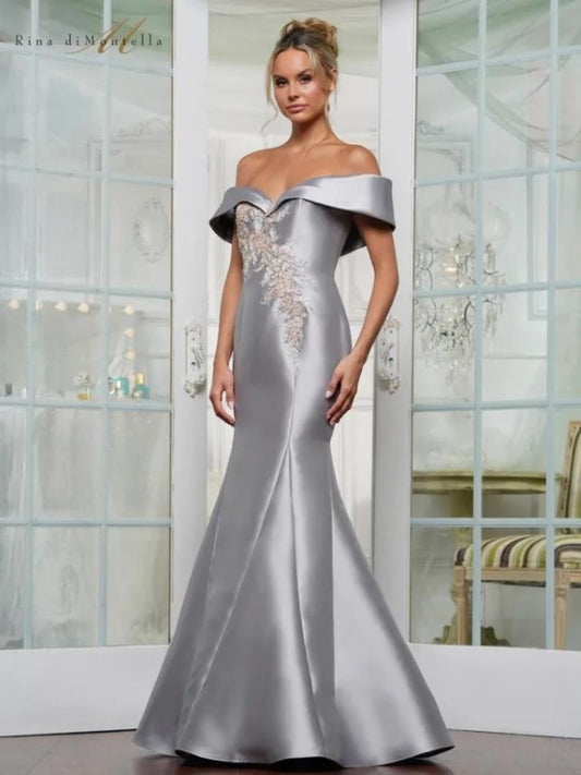 Formal Dresses Long Fitted Formal Dress Platinum
