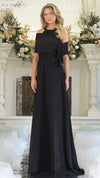 Formal Dresses Long Formal Pleated Evening Dress Black