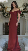 Prom Dresses Fitted Long Evening Formal Prom Dress Wine