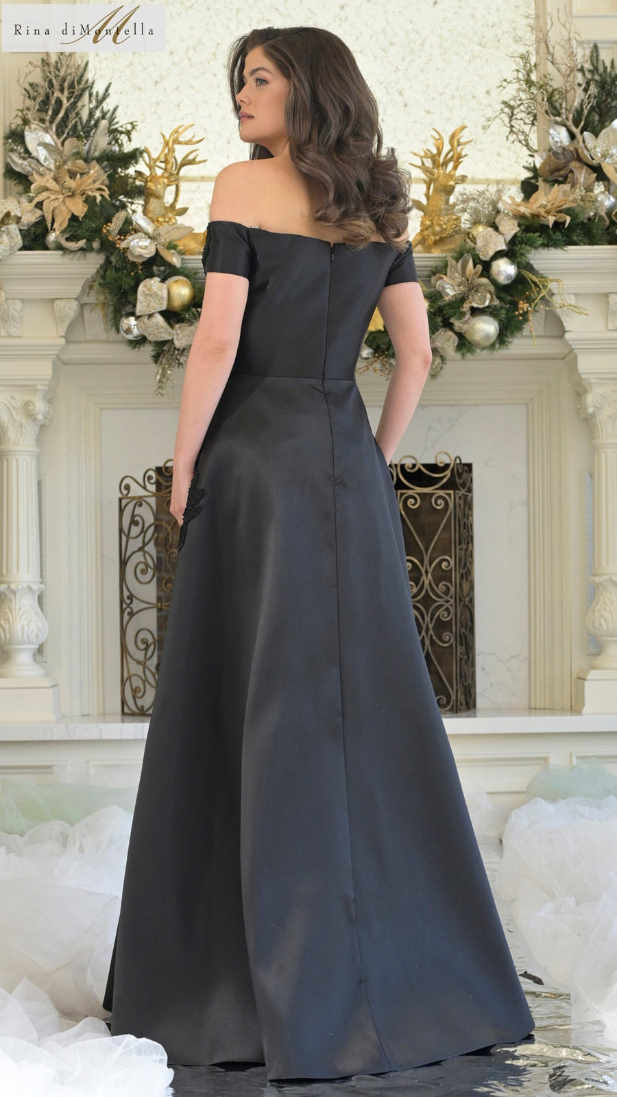 Formal Dresses Long Evening Formal Pleated Dress Black