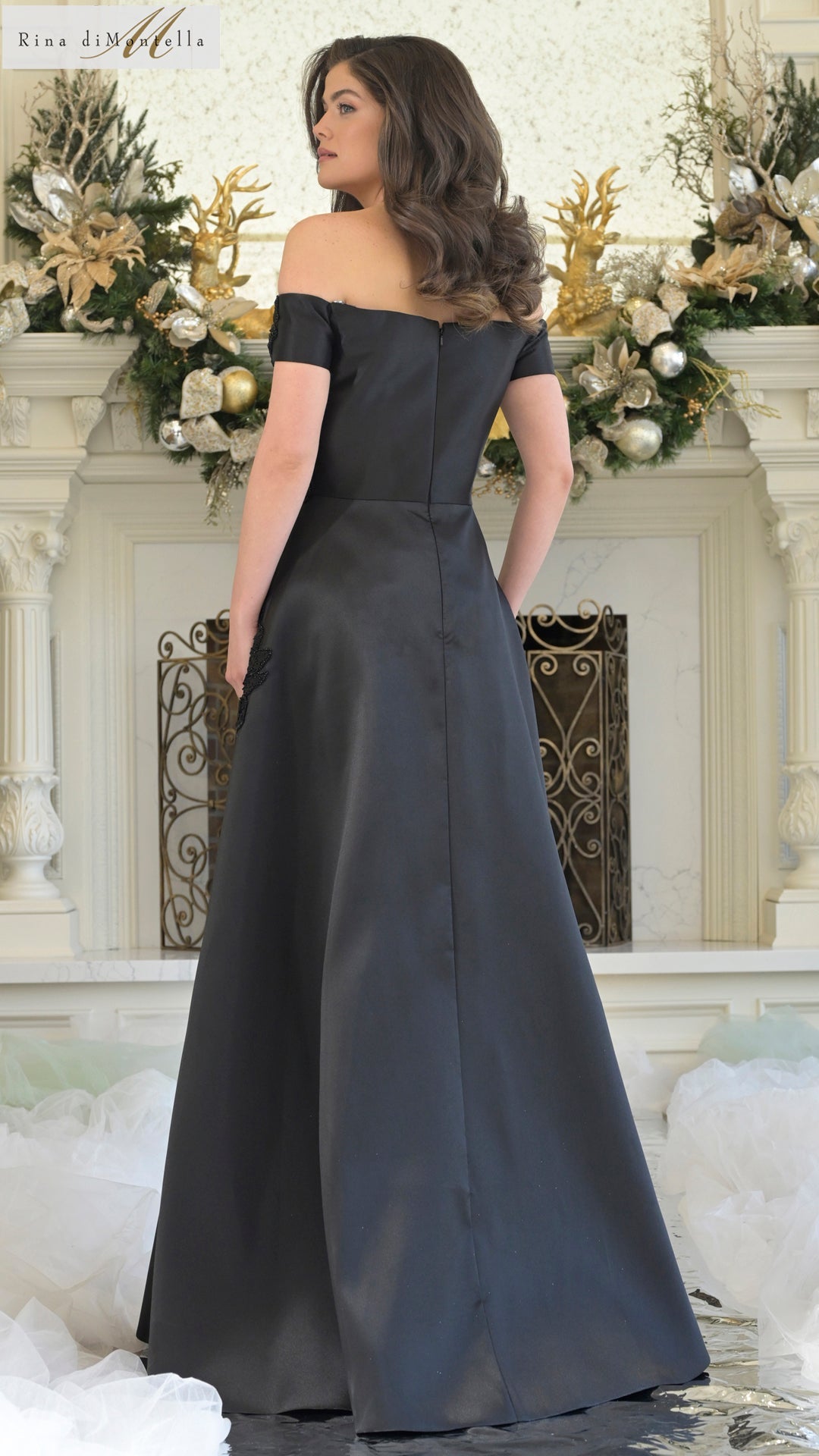 Formal Dresses Long Evening Formal Pleated Dress Black