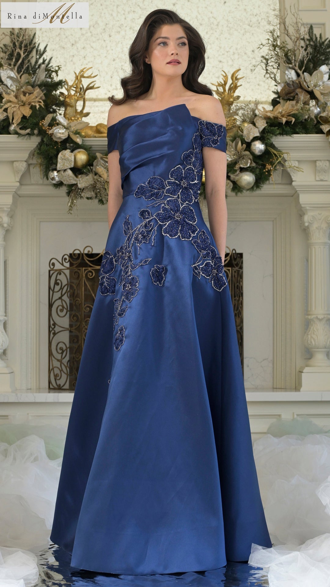 Formal Dresses Long Evening Formal Pleated Dress Sapphire