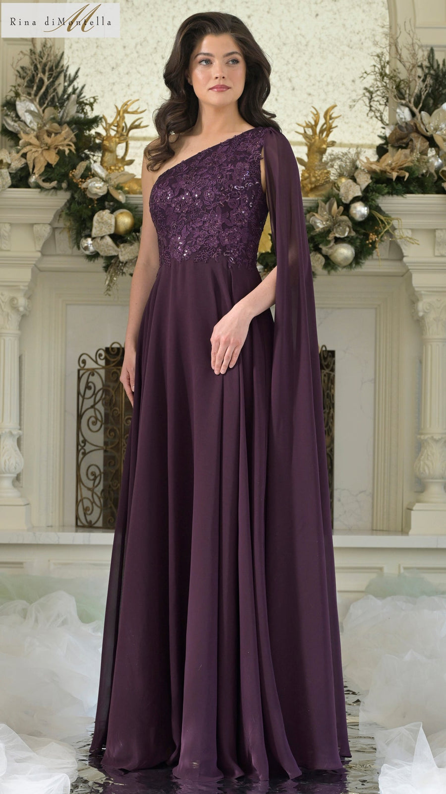 Formal Dresses Long A Line Formal Pleated Evening Dress Eggplant