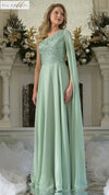 Formal Dresses Long A Line Formal Pleated Evening Dress Light Sage