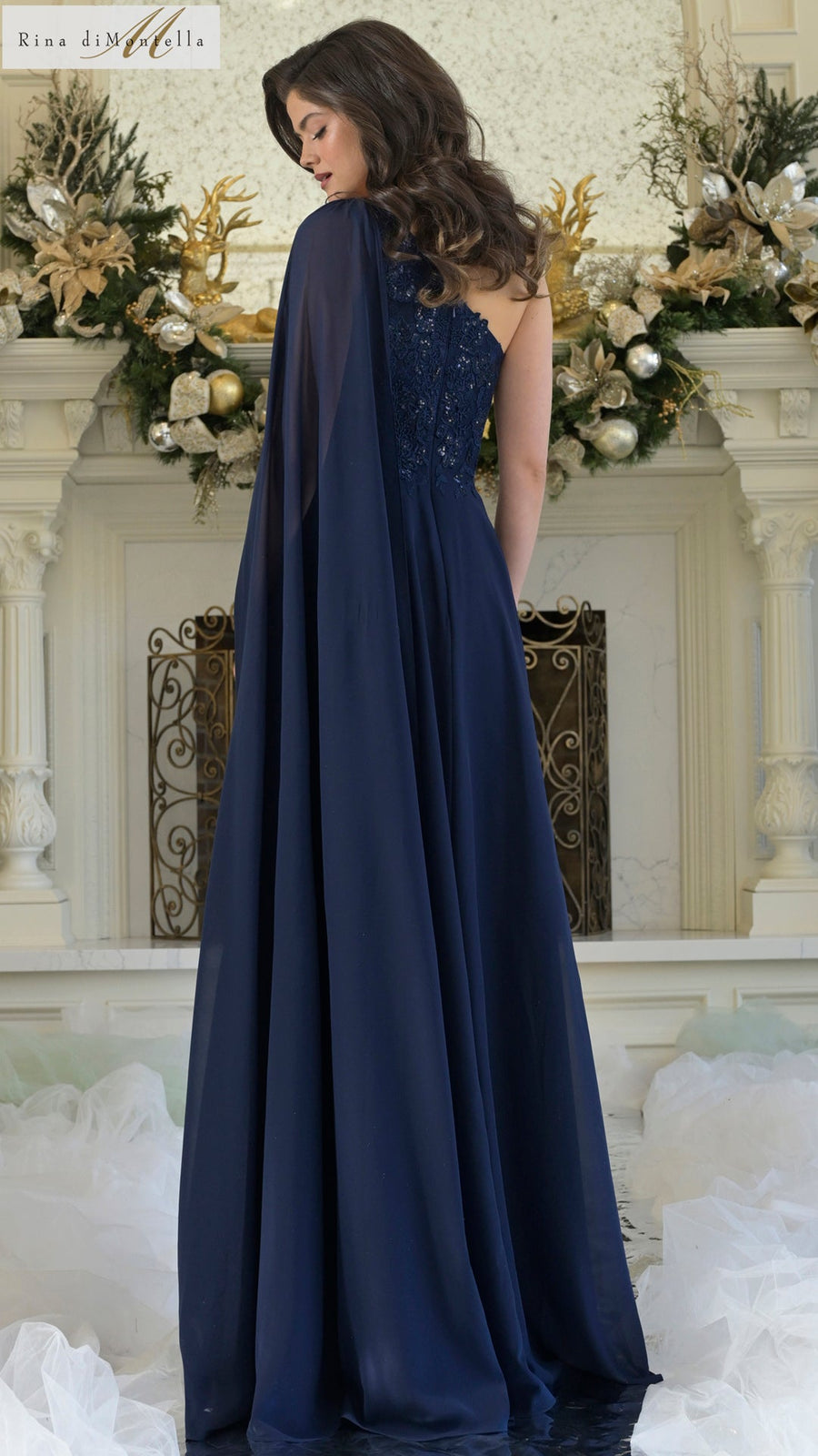 Formal Dresses Long A Line Formal Pleated Evening Dress Navy