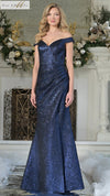 Formal Dresses Formal Long Evening Metallic Dress Royal