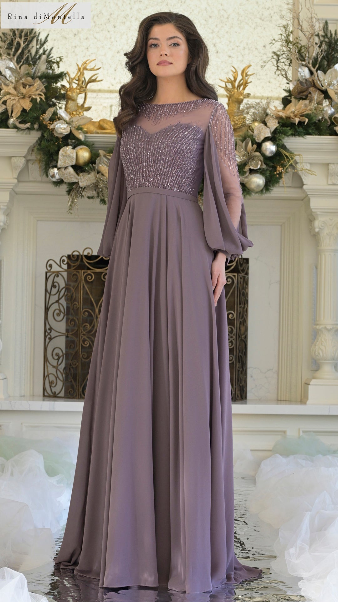 Mother of the Bride Dresses Long A Line Mother of the Bride Beaded Dress Victorian Lilac