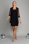 Mother of the Bride Dresses Short Beaded Petite Jacket Dress Black