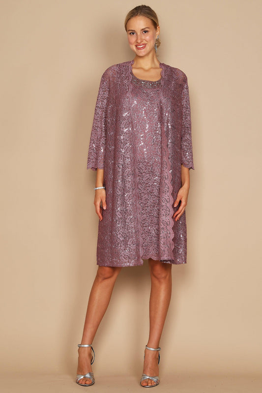 R&M Richards 9101P Short Petite Duster Jacket Dress