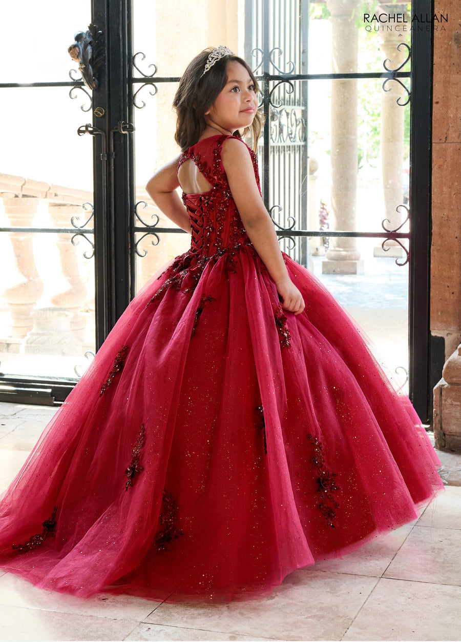 Flower Girl Dresses Detachable Sleeve Flower Girl Dress Wine