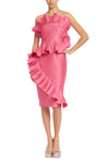 Cocktail Dresses Homecoming Pleated Cocktail Dress Fuchsia