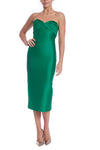 Cocktail Dresses Fitted Short Midi Cocktail Dress Emerald