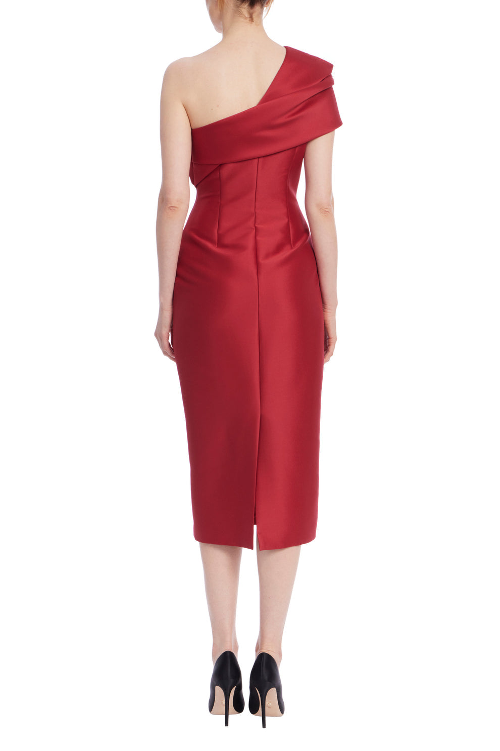 Cocktail Dresses Short Fitted Midi Cocktail Dress Red