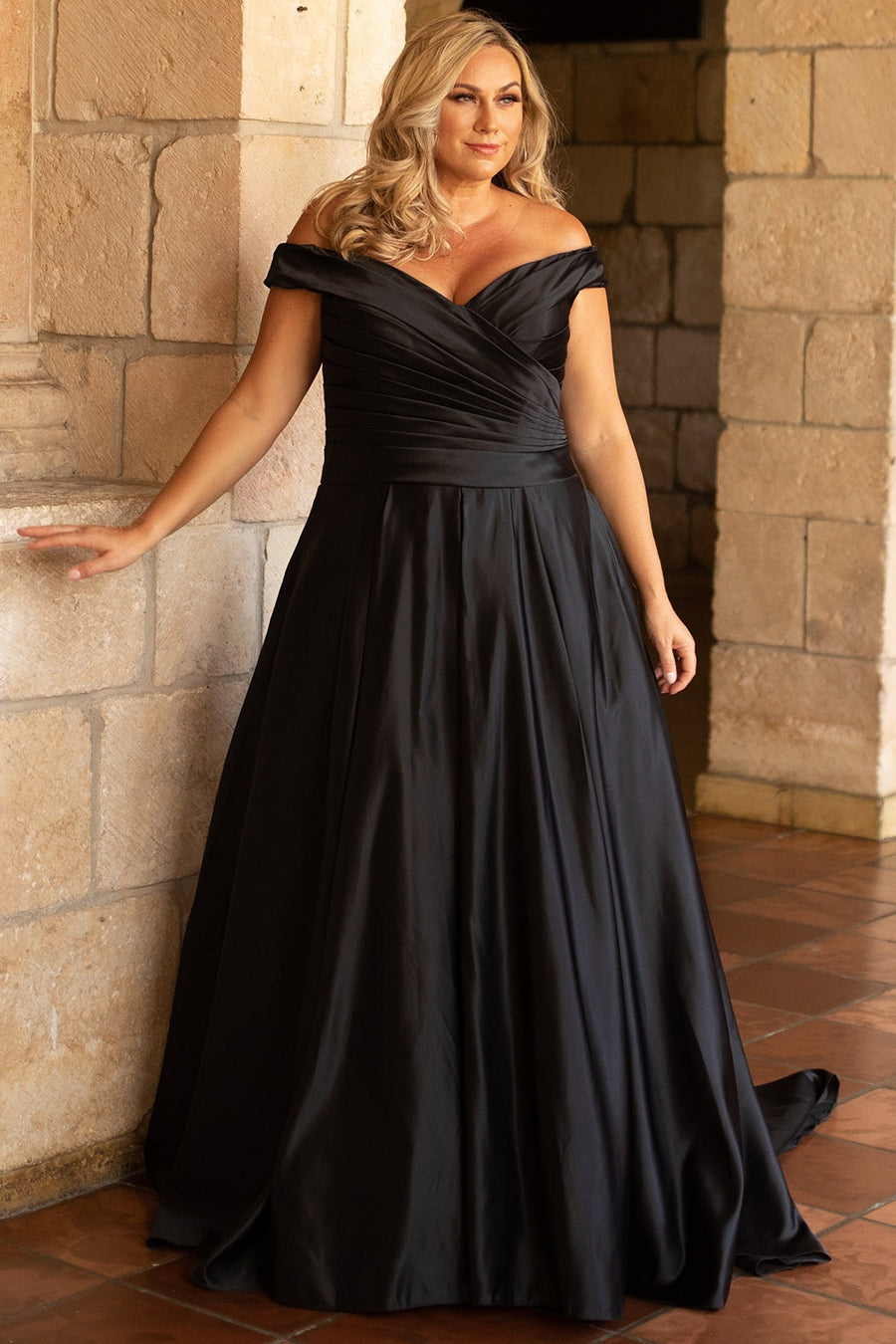 Wedding Dresses Long Bridal Gown Pleated A Line Wedding Dress Black