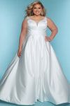 Wedding Dresses Bdidal Gown Long Fitted Pleated Wedding Dress Ivory