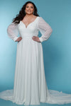 Wedding Dresses A Line Long Pleated Wedding Dress Ivory
