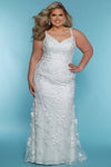 Wedding Dresses Fitted Long Beaded Lace Sequin Wedding Dress Ivory