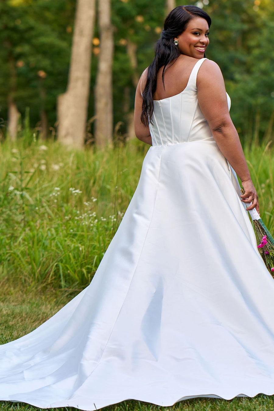 Wedding Dresses Long Bridal Gown A Line Wedding Dress Diamond White