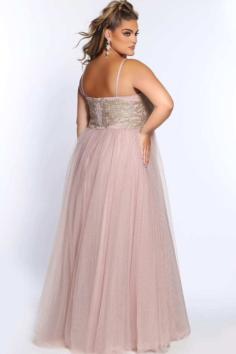 Short Sleeveless Plus Size Homecoming Prom Dress Dusty Mauve