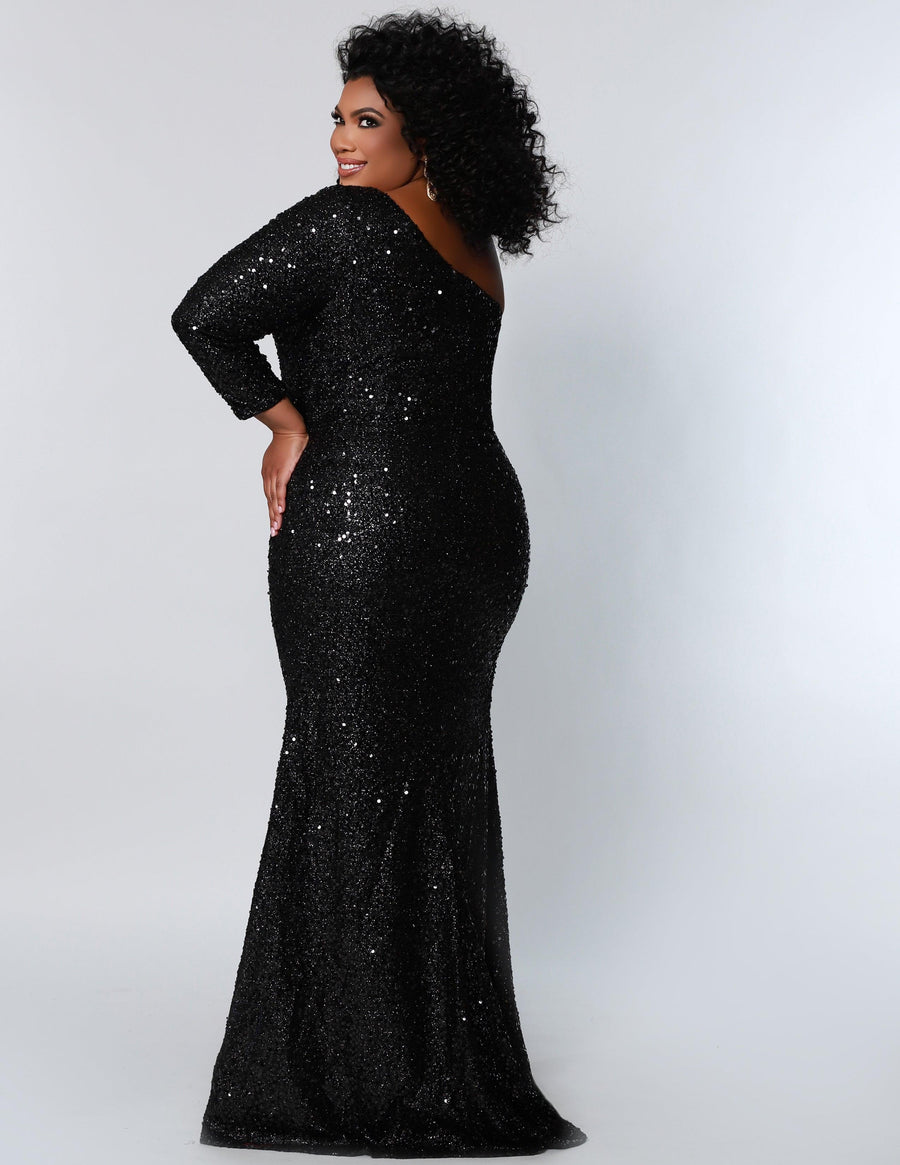 Long Plus Size Formal Prom Dress Onyx