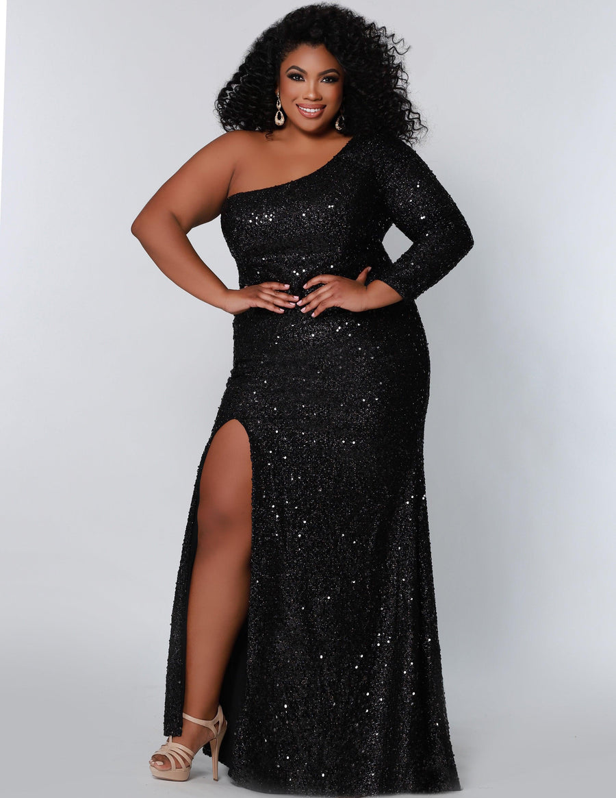 Long Plus Size Formal Prom Dress Onyx