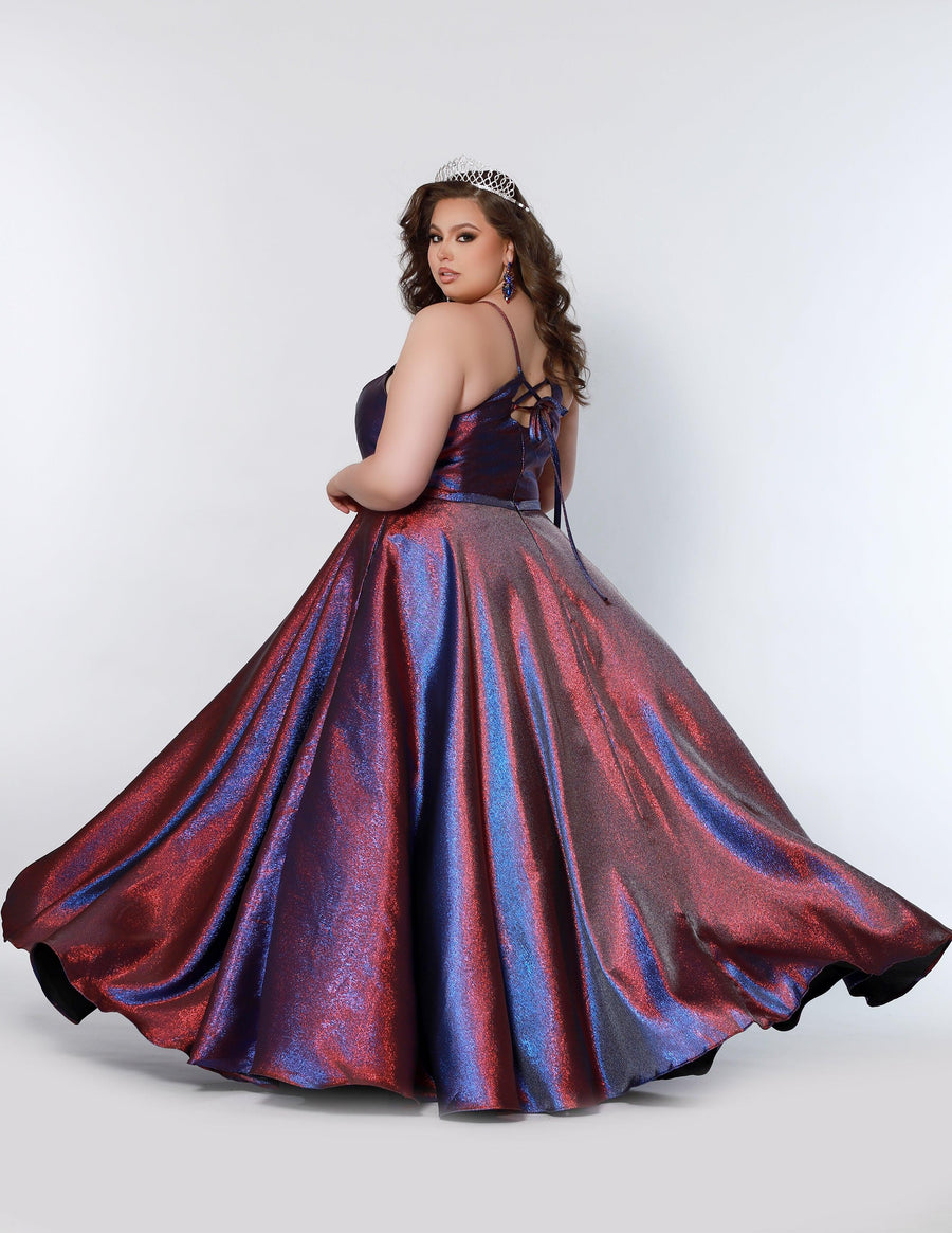 Plus Size Halter Prom Long Ball Gown Prism