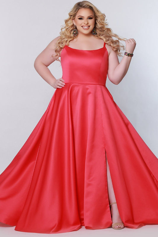Plus Size Dresses Plus Size Long Formal A Line Pocket Prom Dress Melon