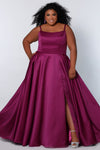 Plus Size Dresses Plus Size Long Formal A Line Pocket Prom Dress Violet