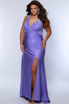 Plus Size Dresses Fitted Prom Long Formal Plus Size Dress Lilac