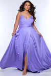 Plus Size Dresses Prom Long A Line Formal Pocket Plus Size Dress Lilac