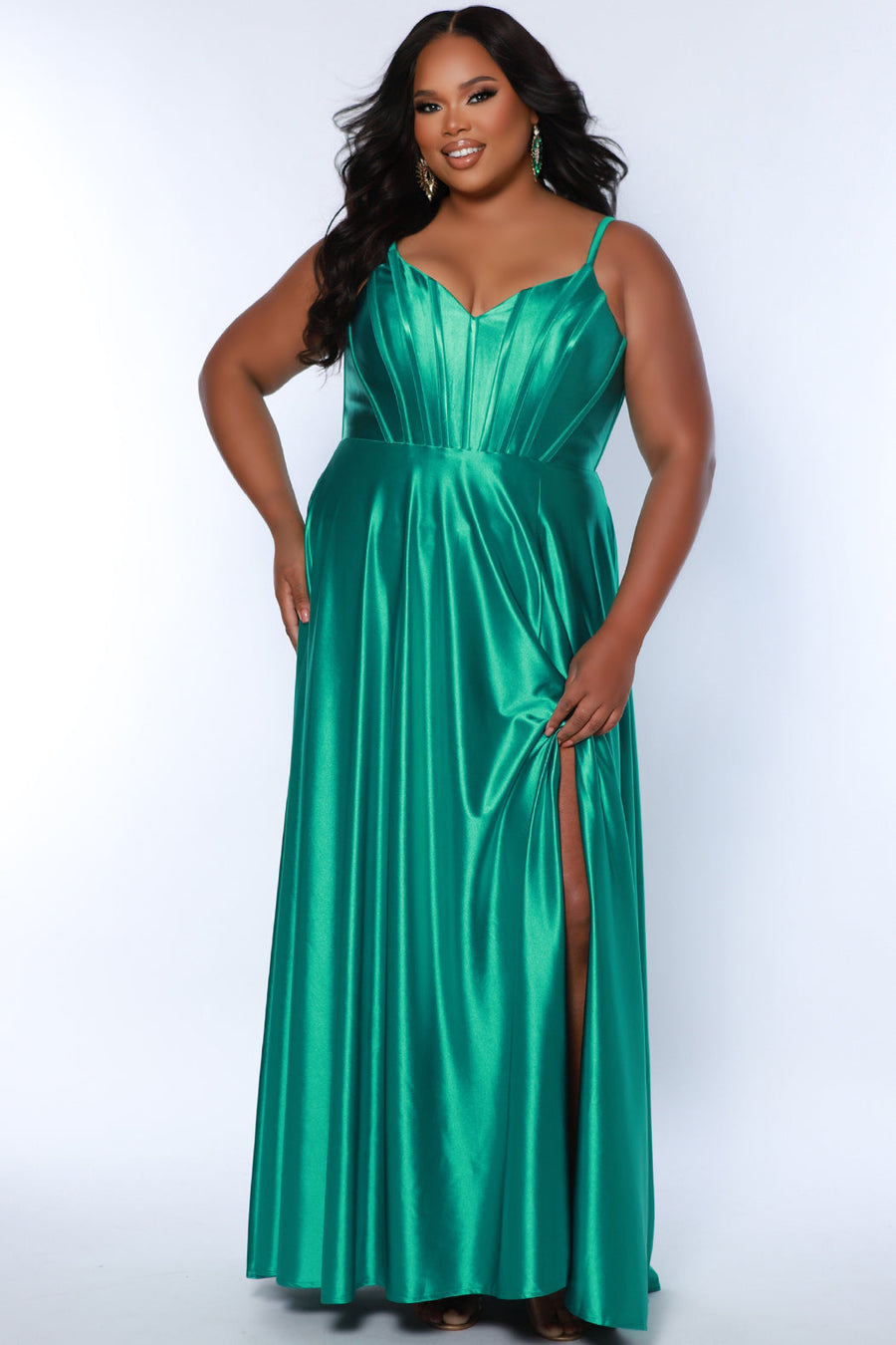 Plus Size Dresses Plus Size Dresses Plus Size A Line Corset Formal Prom Dress Kelly Green