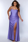 Plus Size Dresses Long Plus Size Formal Fitted Prom Dress Lilac