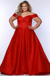 Plus Size Dresses Long Pleated Ball Gown Prom Formal Plus Size Dress Ruby