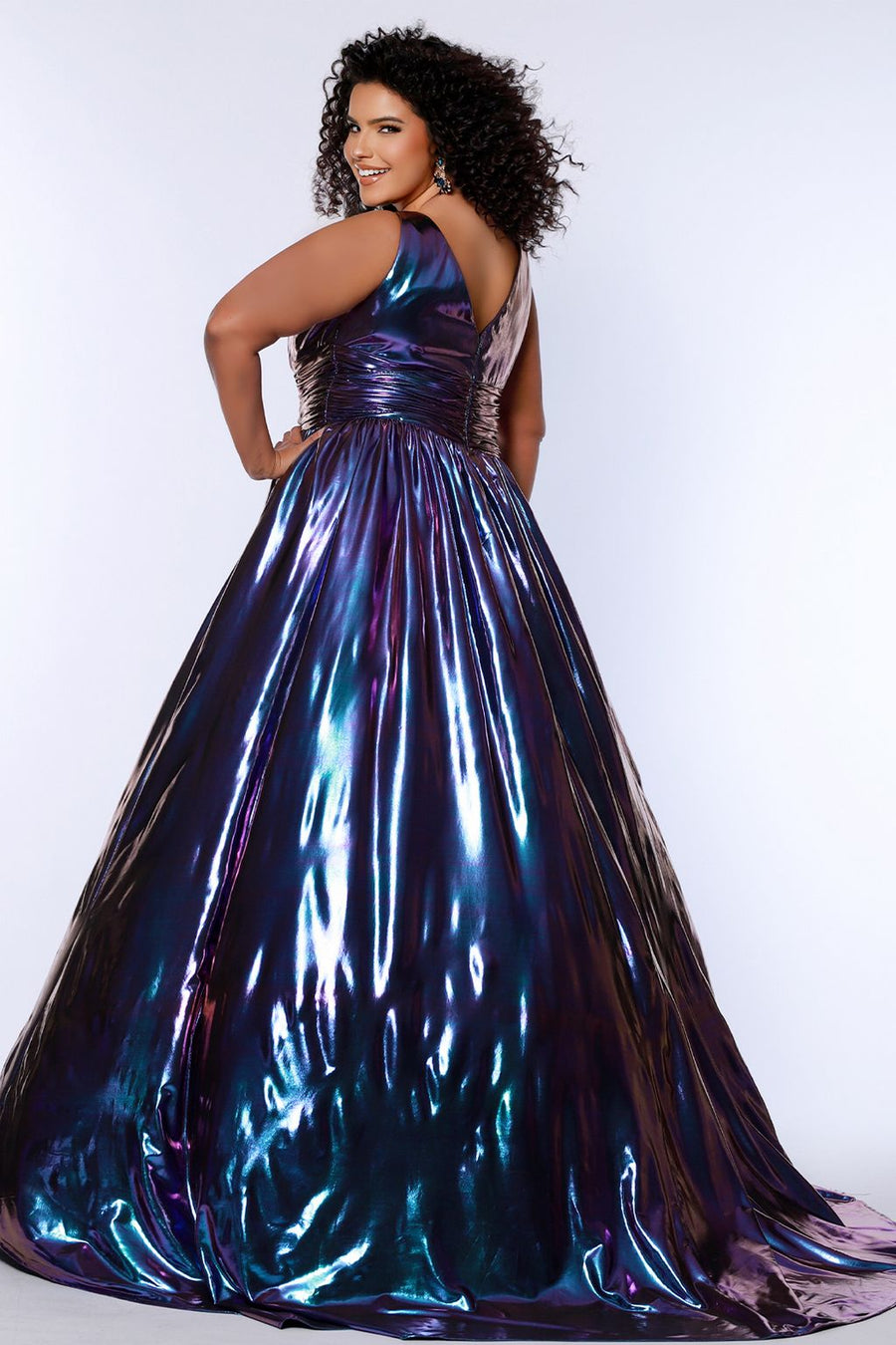 Prom Dresses Long Formal Metallic A Line Prom Plus Size Dress  Prism